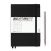 Black Leuchtturm Notebook Medium A5 Hardcover Ruled Lined