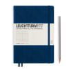 Navy Leuchtturm Notebook Medium A5 Hardcover Ruled Lined
