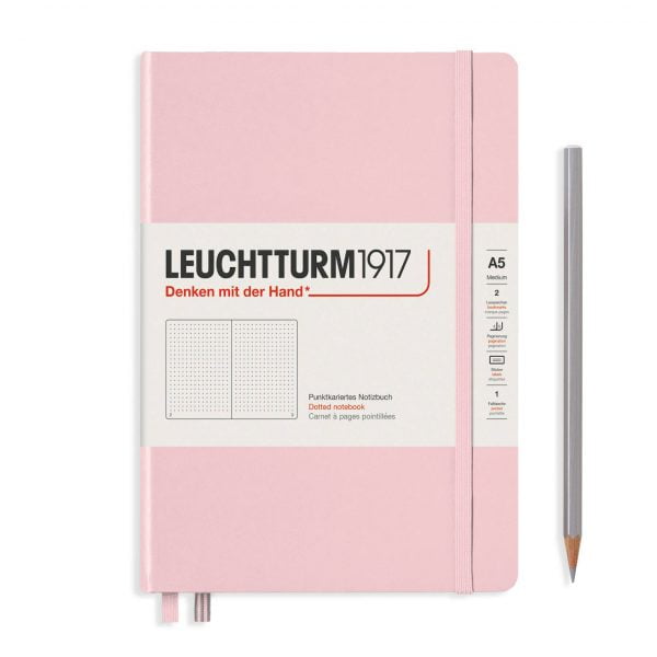 Powder Pink Leuchtturm Notebook Medium A5 Hardcover Dot Grid