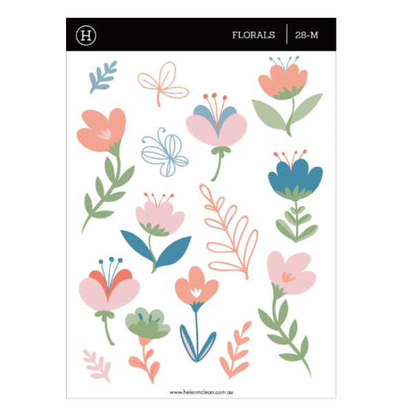 Stickers Florals Sheet A6 PAPER 14