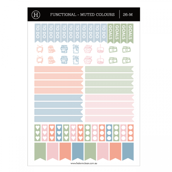 Stickers Functional Flags Sheet A6 PAPER 69