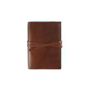 A6 Classic – Tie Closure in Cognac Leather Cover