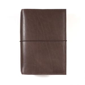 Moleskine Leather Cover – Elastic Closure in Dark Mocha