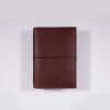 A6 leather notebook cover elastic mahogany