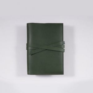 A6 Classic – Tie Closure in Forest Green Leather