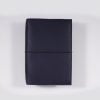 B6 leather notebook cover elastic navy