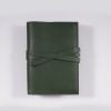 B6 leather notebook cover tie forest