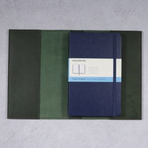 Moleskine Leather Cover – Tie Closure in Forest Green