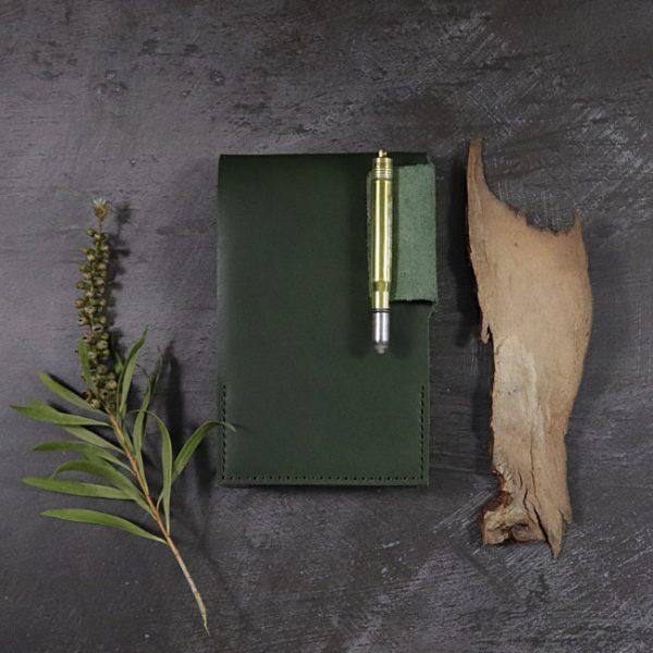 leather reporter flip notebook cover forest insitu