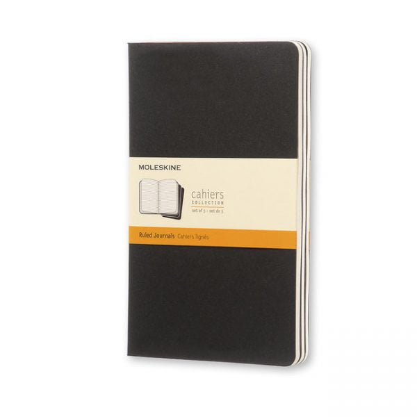 moleskine cahiers black ruled front