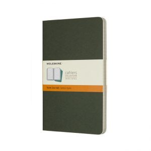 Moleskine Cahier Ruled Notebook 80 pg – Myrtle Green – 3 pack