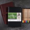 stillman and birn watercolour gift set leather cover mahogany closed