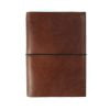 cognac leather stillman and birn hardcover with elastic