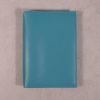 A5 teal blue leather journal with no closure