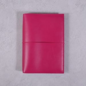 B6 – Fuchsia Pink Leather Notebook Cover