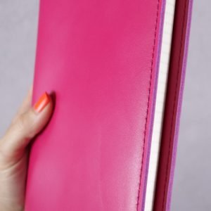 Moleskine Size Leather Cover – Fuchsia Pink