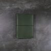 Pocket forest leather notebook cover with elastic