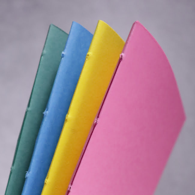 vibrant colour A5 notebooks pack 4 detail