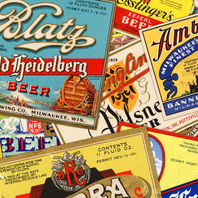 collect favourite craft beer labels in leather journal for men