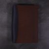 A5 leather journal library navy cognac with no closure