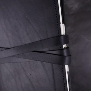 A5 Classic – Tie Closure in Black Leather