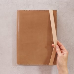 A4 Leather Cover with Notepad or Notebook – Nude