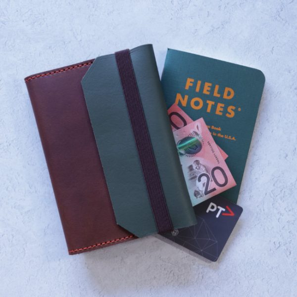 leather notebook wallet everyday carry front money