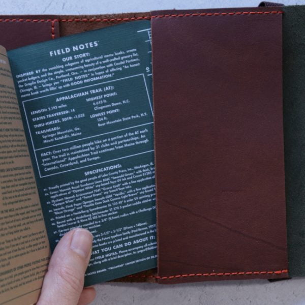 leather notebook wallet everyday carry slide in notebook 2
