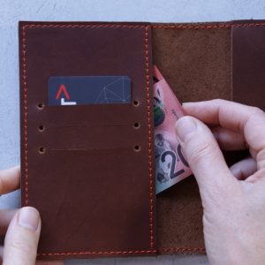 Pocket Notebook Wallet – Forest & Cognac