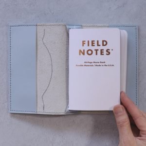 Pastel Blue Leather & Glitter Cover with Field Notes