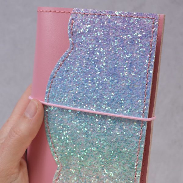 unicorn pastels pink pocket size glitter detail