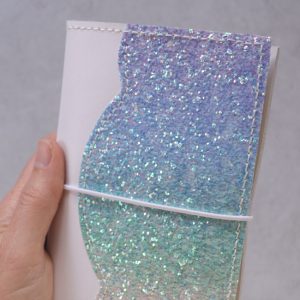 Pocket Size – White Leather & Glitter Cover