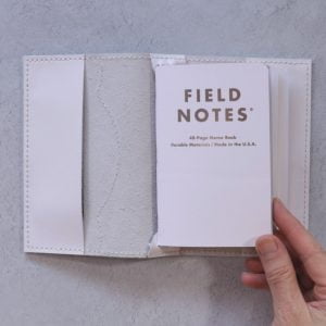 White Leather & Glitter Cover with Field Notes