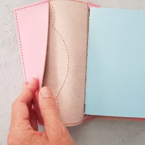 A6 – Pastel Pink Leather & Glitter Cover