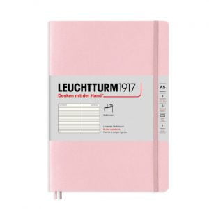 Ruled Lined Leuchtturm1917 249 pg – A5 Notebook – Powder Pink Hardcover