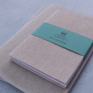 Lined A5 Linen Softcover Notebook 64 pg – 2 pack