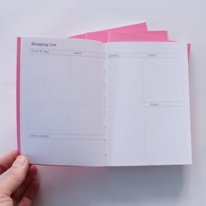 Pastel Purple Shopping List & Menu Planner – A6 4pk