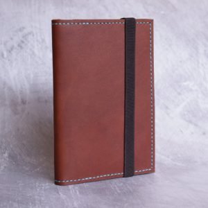Pocket Notebook Wallet – Teal & Cognac