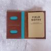 Pocket Wallet and Notebook EDC - brown teal - open