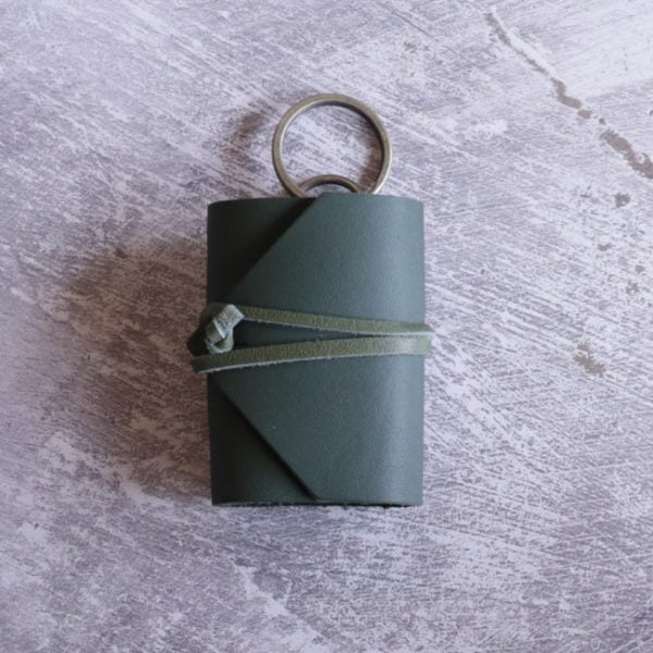 mini journal keyring - green colour