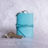 mini journal keyring - teal colour with keys