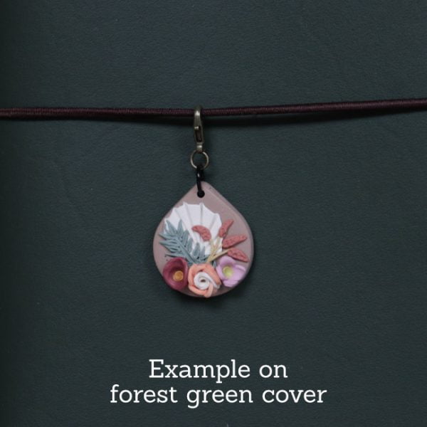 nature journal charm - wheat - example on forest close