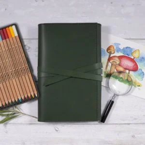 Art Kit & Leather Cover with Tie – Various Colours
