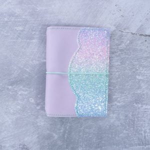 SALE – A6 Pastel Purple Leather & Glitter Cover WAS $120