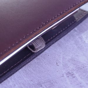 Brown & Black A4 Leather Folio Cover