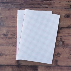 A5 Vintage School Exercise Notebook – Grid 64 pg – 2 pack