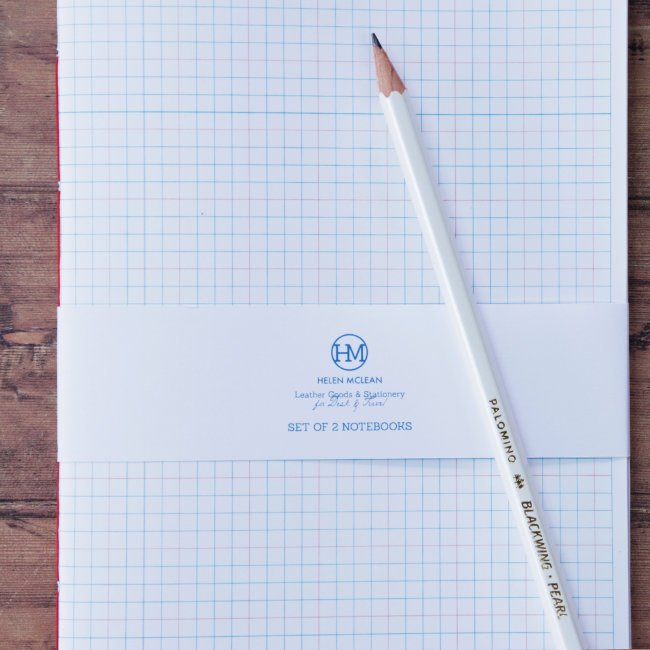 vintage school exercise notebook - grid close up