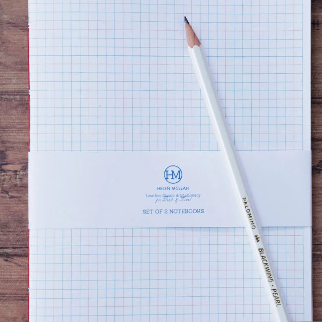 vintage school exercise notebook - grid close up