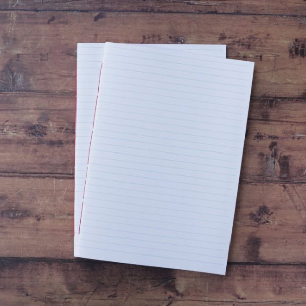 vintage school exercise notebook - lined 2 pack