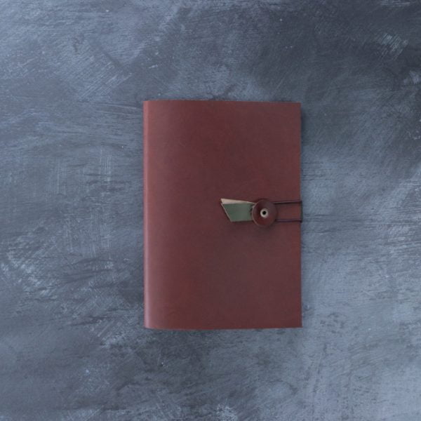 A5 leather notebook sketchbook front
